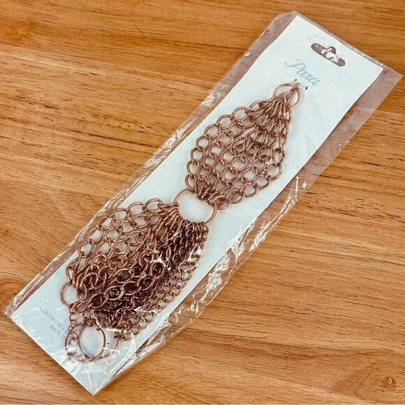 Para Hand Chain Bracelet Rings Rose Gold Color - Picture 11 of 12